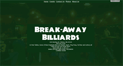 Desktop Screenshot of break-awaybilliards.com